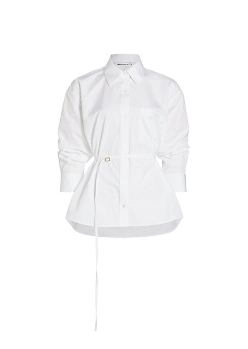 Belted Poplin Chic Shirt