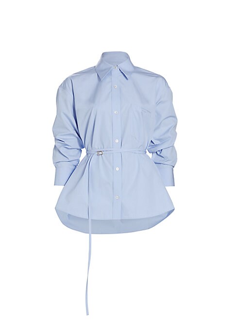 Belted Poplin Shirt