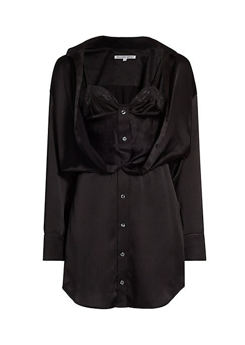 Layered Lace Silk Dress