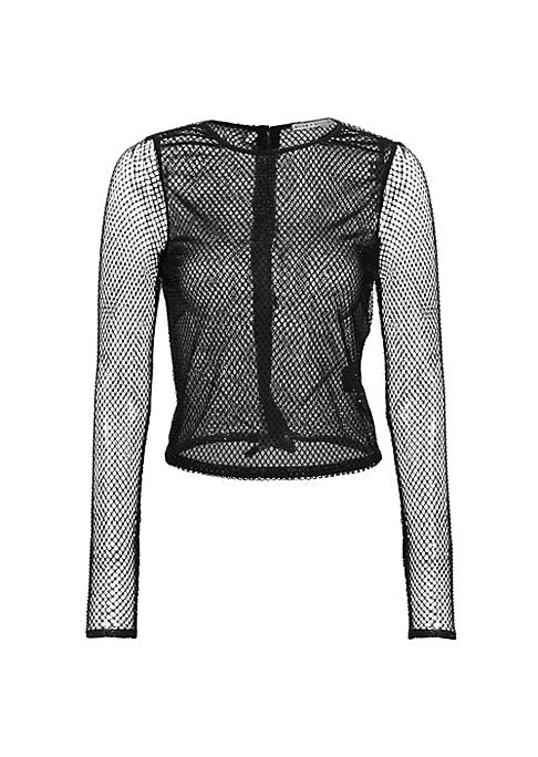 Glimmering Net Elegance Top