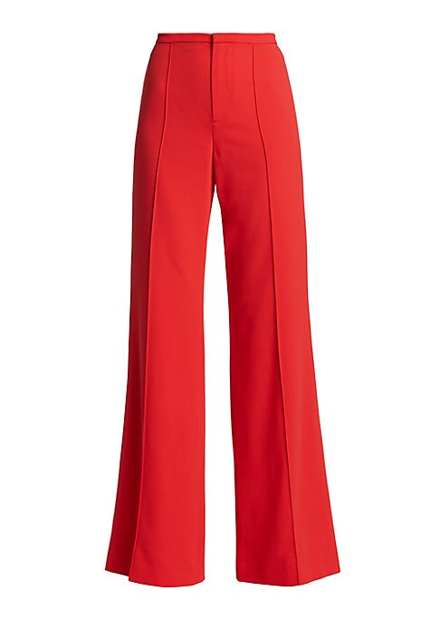 Chic Pintuck Wide-Leg Trousers