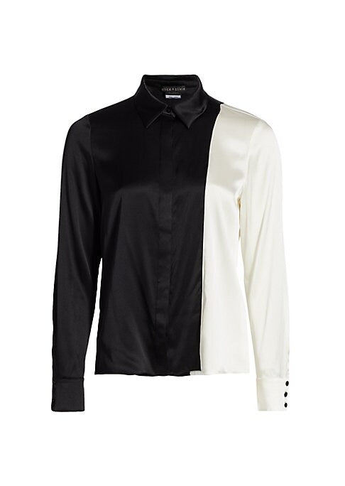 Elegant Split Silk Top
