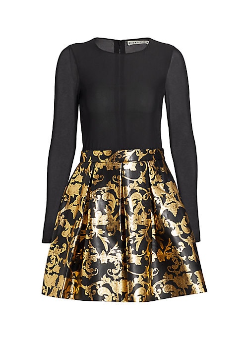 Mesh & Pleat Minidress