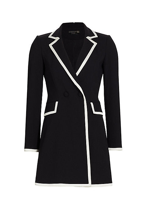 Chic Contrast Tuxedo Dress
