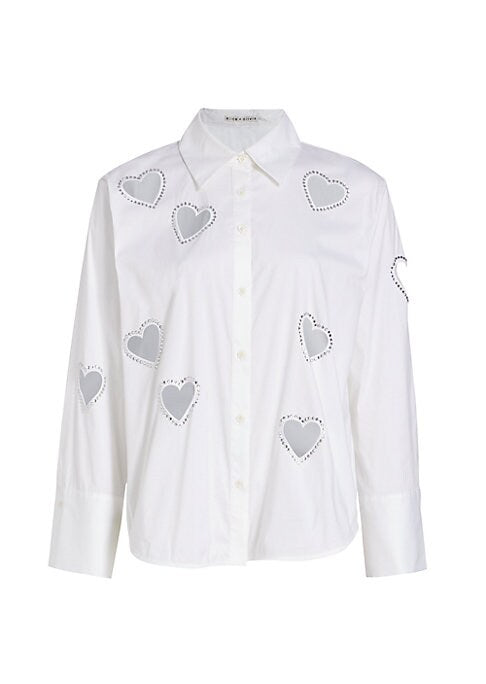 Sparkling Heart Cutout Top