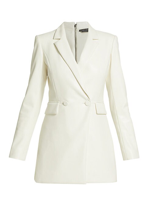 Chic Leather Blazer Dress
