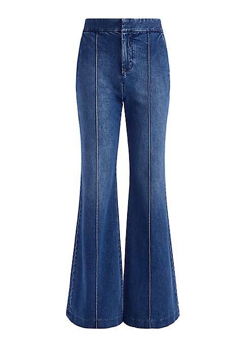 Chic Wide-Leg Denim Trousers