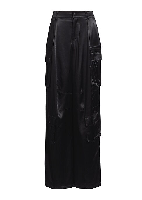 Satin Cargo Chic Pants