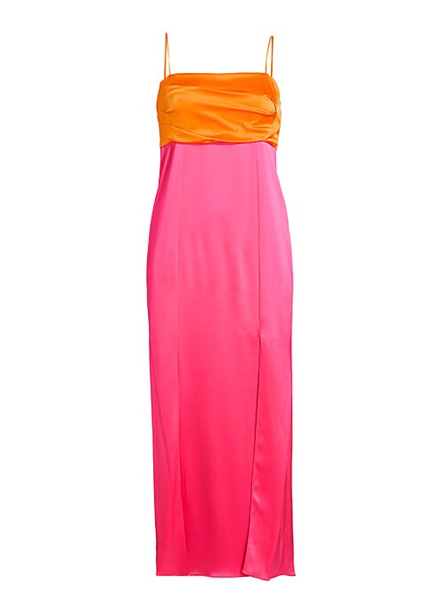 Elegant Satin Slit Dress