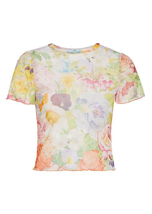 Floral Sheer Crop Top
