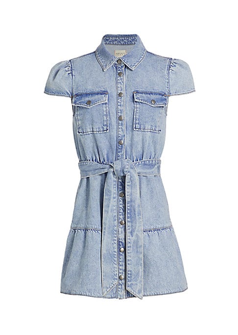 Puff Sleeve Denim Dress