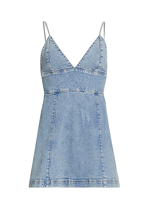 Vibrant Denim A-Line Dress