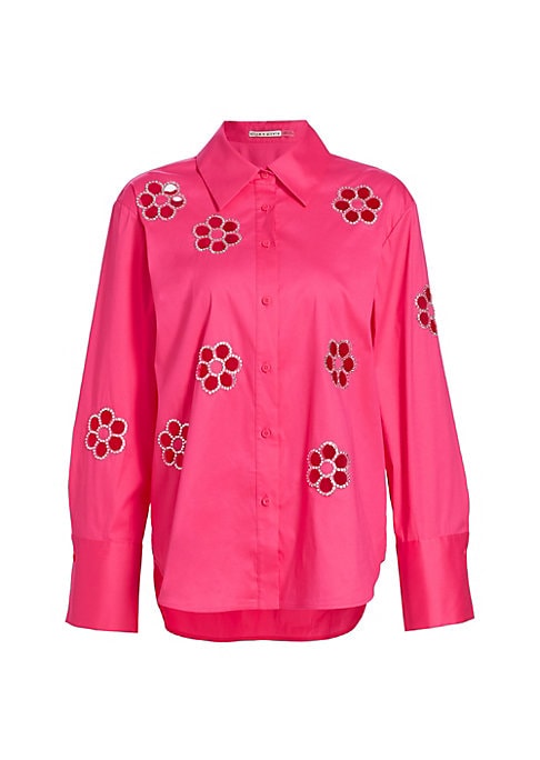 Floral Crystal Button-Up
