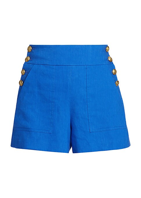 Chic Side-Button Linen Shorts