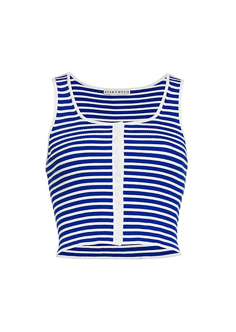 Stripe Chic Button Tank