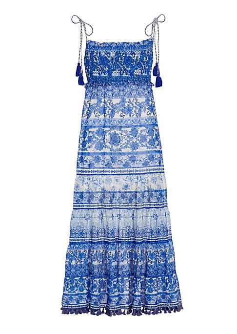 Floral Eyelet Tiered Dress
