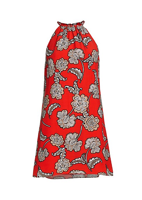 Floral Shift Halter Dress