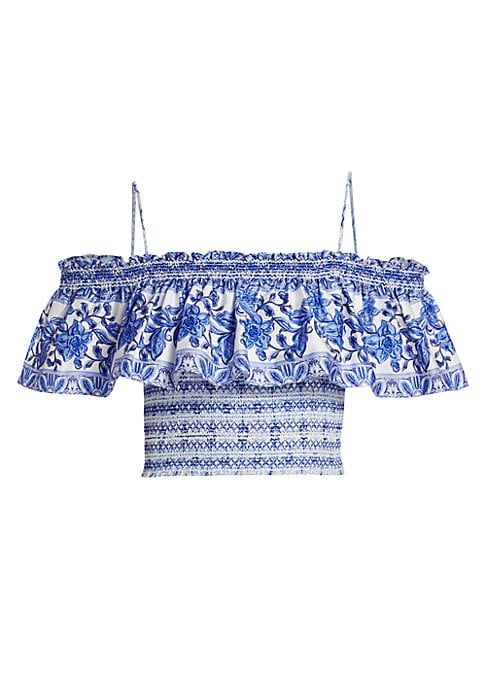 Floral Flounce Crop Top