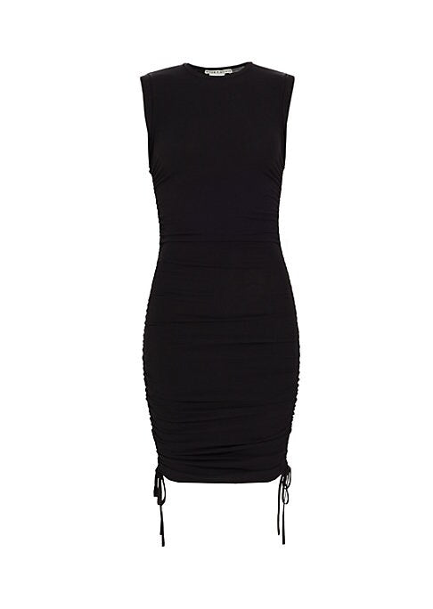 Drawstring Mini Ruched Dress