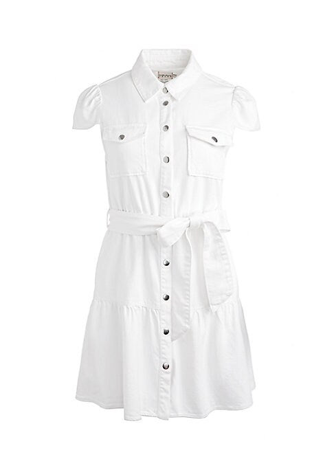 Tiered Denim Mini Dress