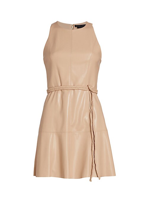 Flared Vegan Leather Dress