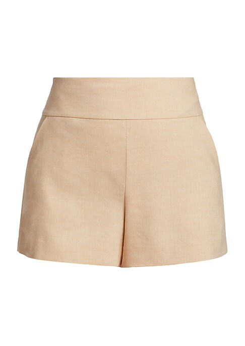 Chic Linen-Blend High-Rise Shorts