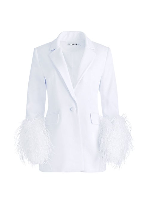 Feather Cuff Chic Blazer