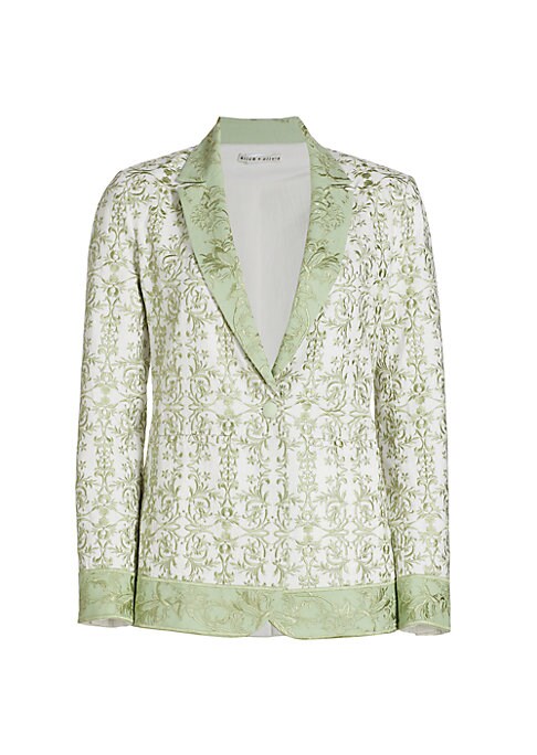 Embroidered Linen Blazer