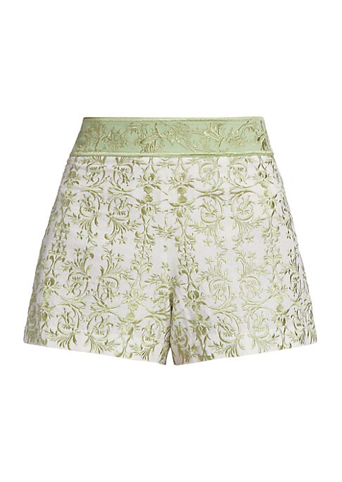 Embroidered High-Rise Shorts