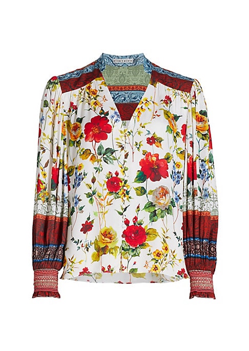 Floral V-Neck Blouse