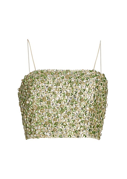 Beaded Square Neck Top