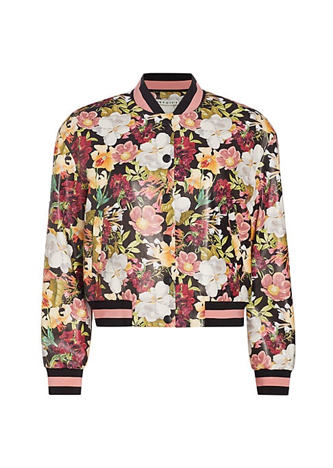 Floral Snap Bomber Jacket