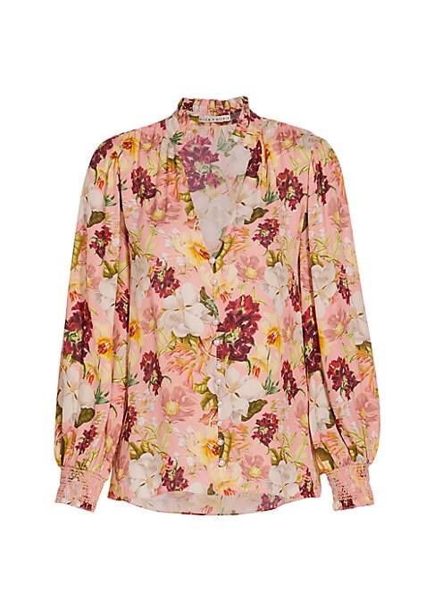 Floral Satin Elegance Blouse