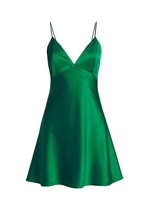 Satin A-Line Mini Dress