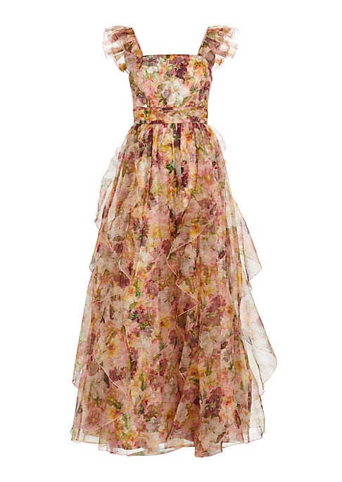Floral Ruffle Elegance Gown