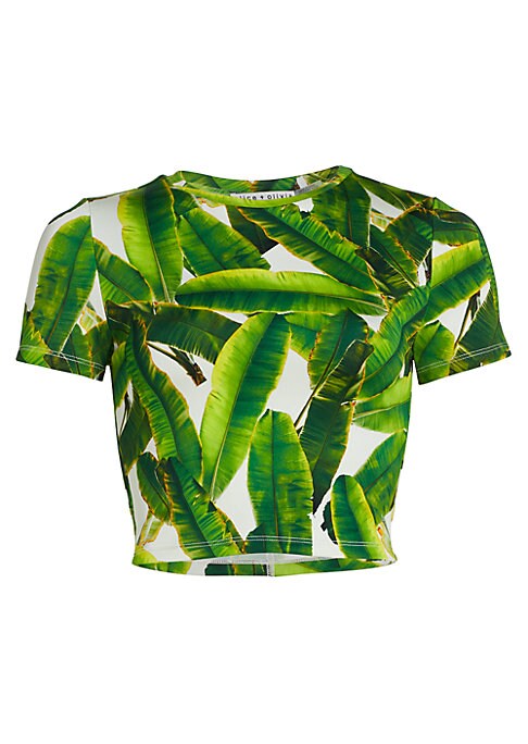 Palm Graphic Cropped Tee