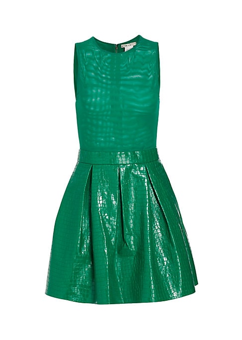 Croc-Embossed Sleek Dress