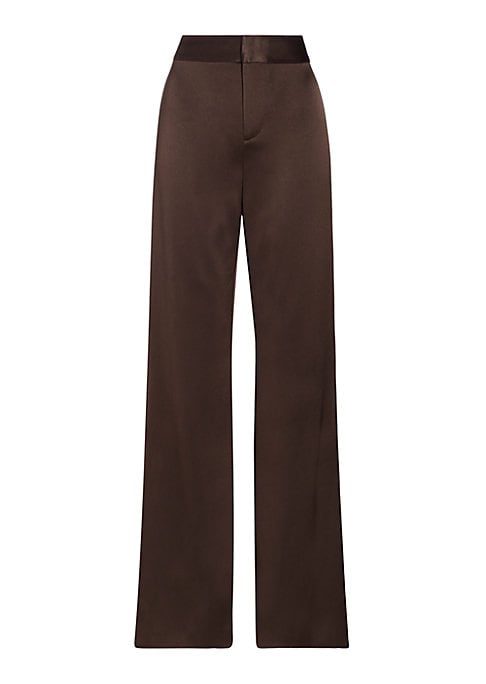 Satin Split Hem Pants