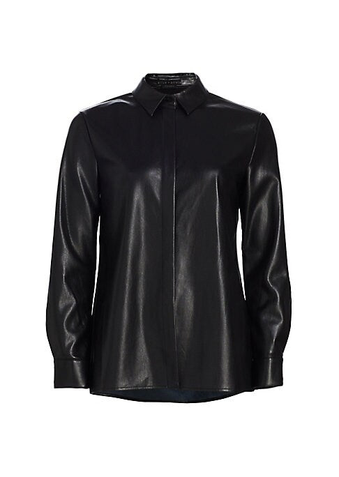Chic Oversized Leather Top