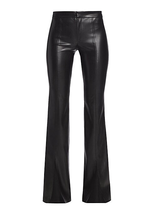Flare Vegan Leather Trousers