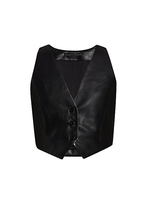 Cropped Vegan Leather Top