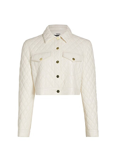 Cropped Faux Leather Jacket