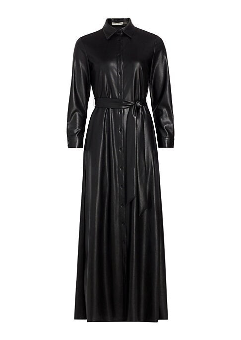 Sleek Faux Leather Dress