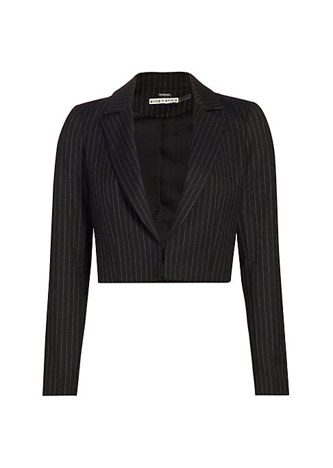 Striped Ultra-Crop Blazer