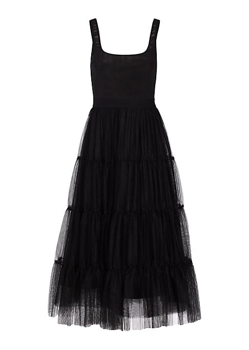 Tulle Elegance Midi Gown