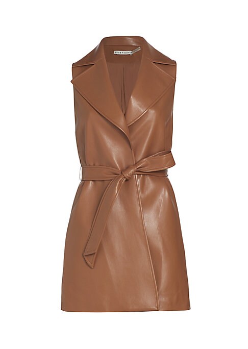 Edgy Faux Leather Maxi Dress