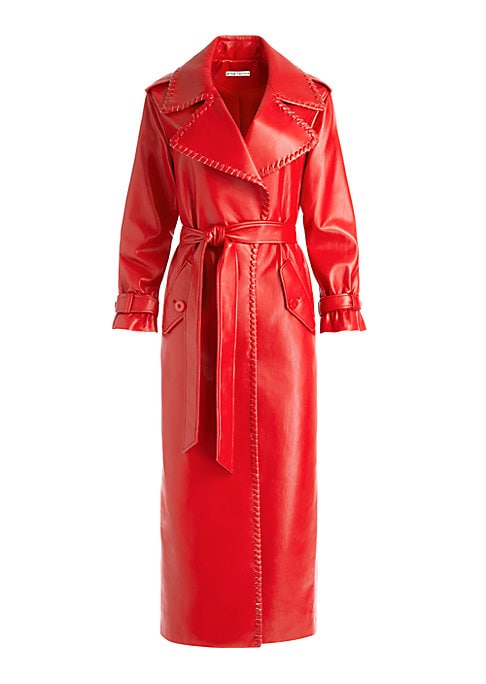 Edgy Vegan Leather Trench