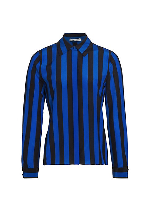 Silk Stripe Button-Up