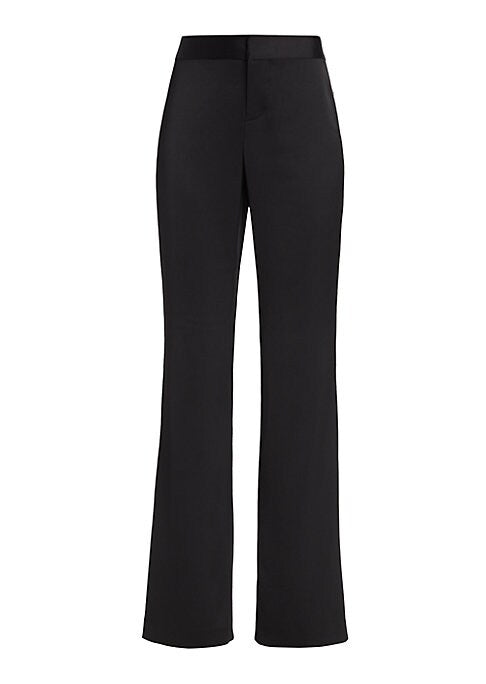 Glam Satin Straight Trousers