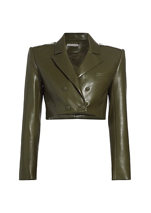 Chic Cropped Faux Blazer